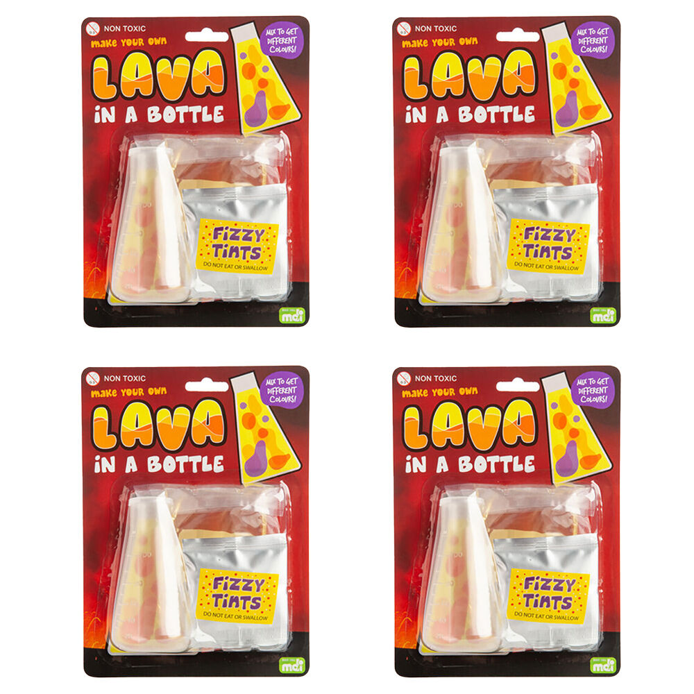 Mdi Lava In a Bottle Educational Science Experiment Kids Play Toy Kit 5y+ (4 Pack)
