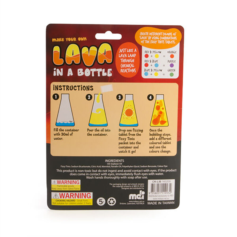 Mdi Lava In a Bottle Educational Science Experiment Kids Play Toy Kit 5y+ (4 Pack) — image 6
