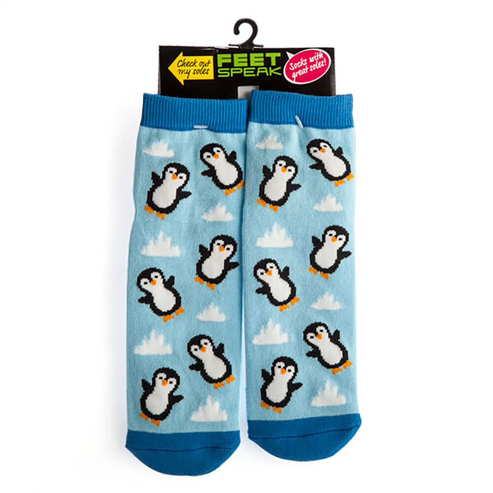 Feet Speak Penguin Womens Casual Ankle/Crew Socks Cute-Printed Blue One-Size (2 Pack) — image 2