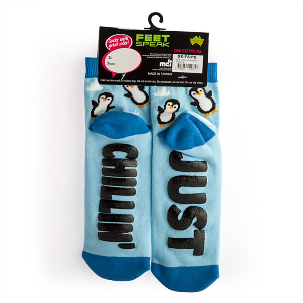 Feet Speak Penguin Womens Casual Ankle/Crew Socks Cute-Printed Blue One-Size (2 Pack) — image 3