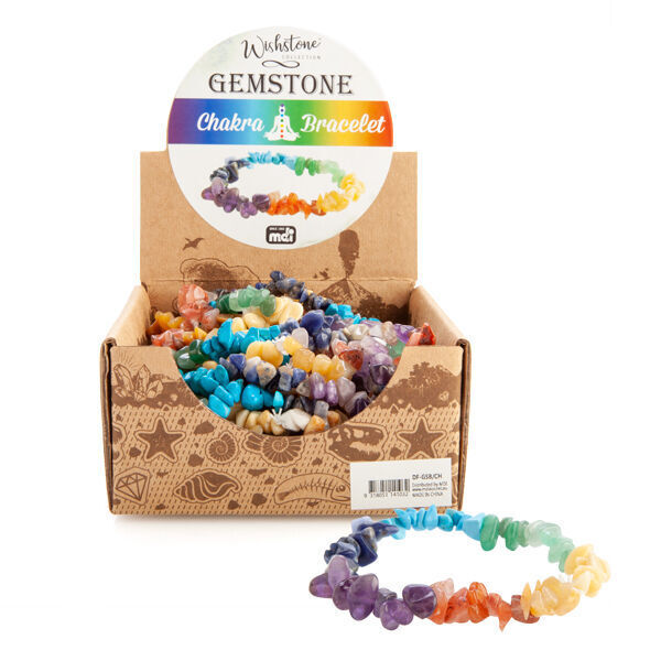 Wishstone Gemstone Bracelet Chakra Calming/Peace Natural Wellness Stone (5 Pack) — image 3