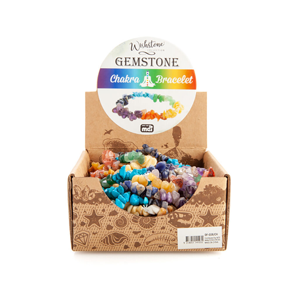 Wishstone Gemstone Bracelet Chakra Calming/Peace Natural Wellness Stone (5 Pack) — image 4