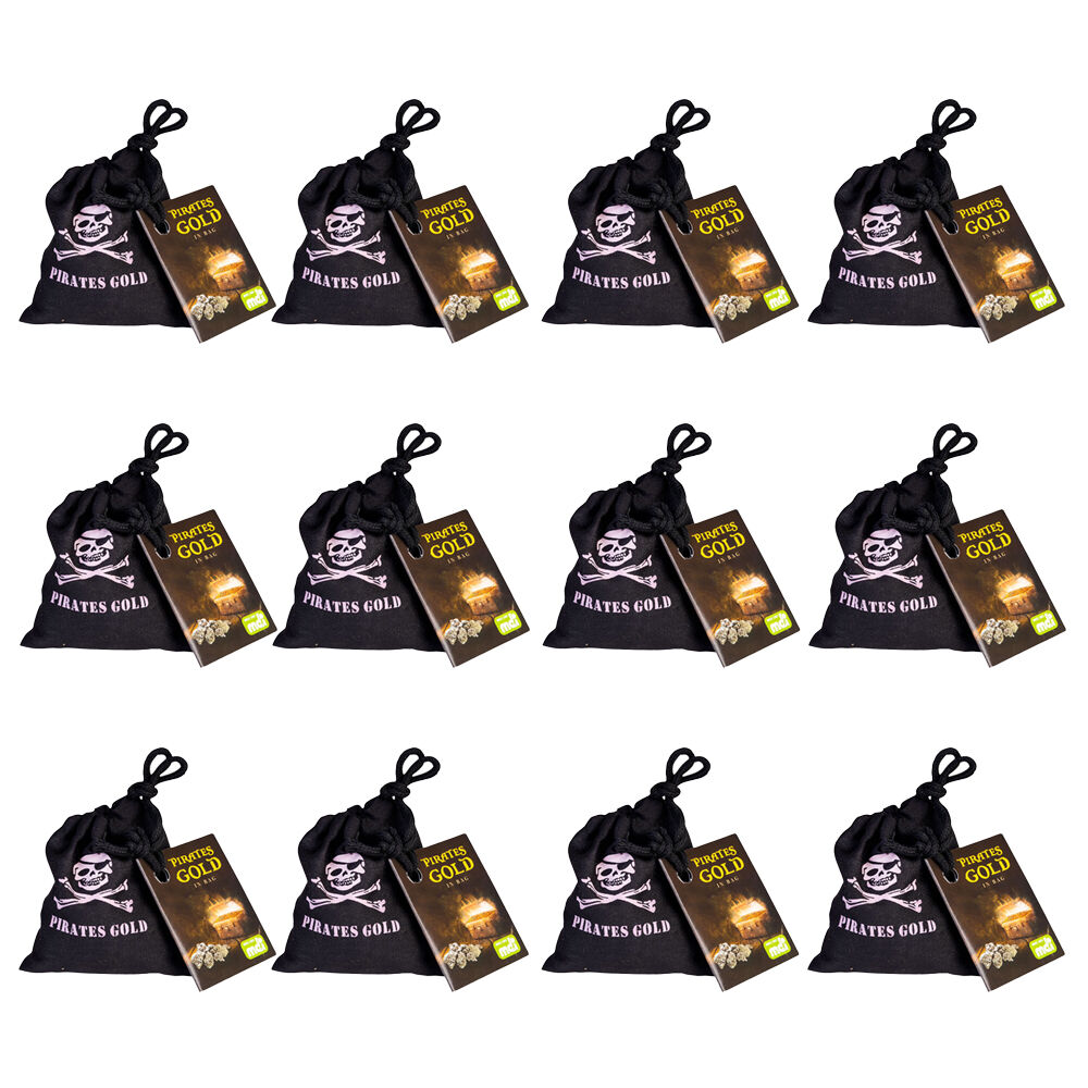 Mdi Pirates Gold in Bag Treasure Children/Kids Party Favours Games Toys (12 Pack)