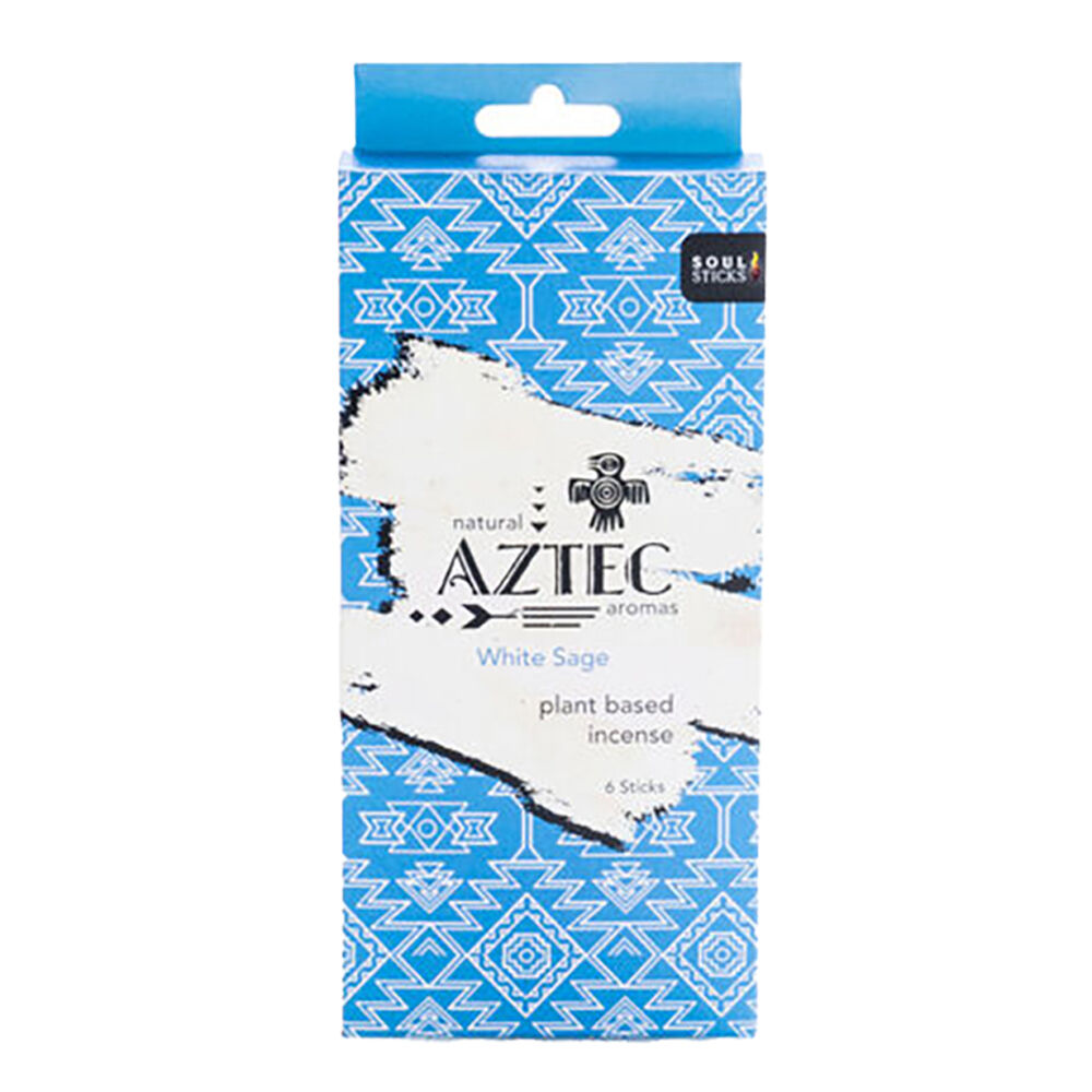 Wild Scents Aztec Aroma Plant Based Incense Stick Fragrance White Sage (6 Pieces)