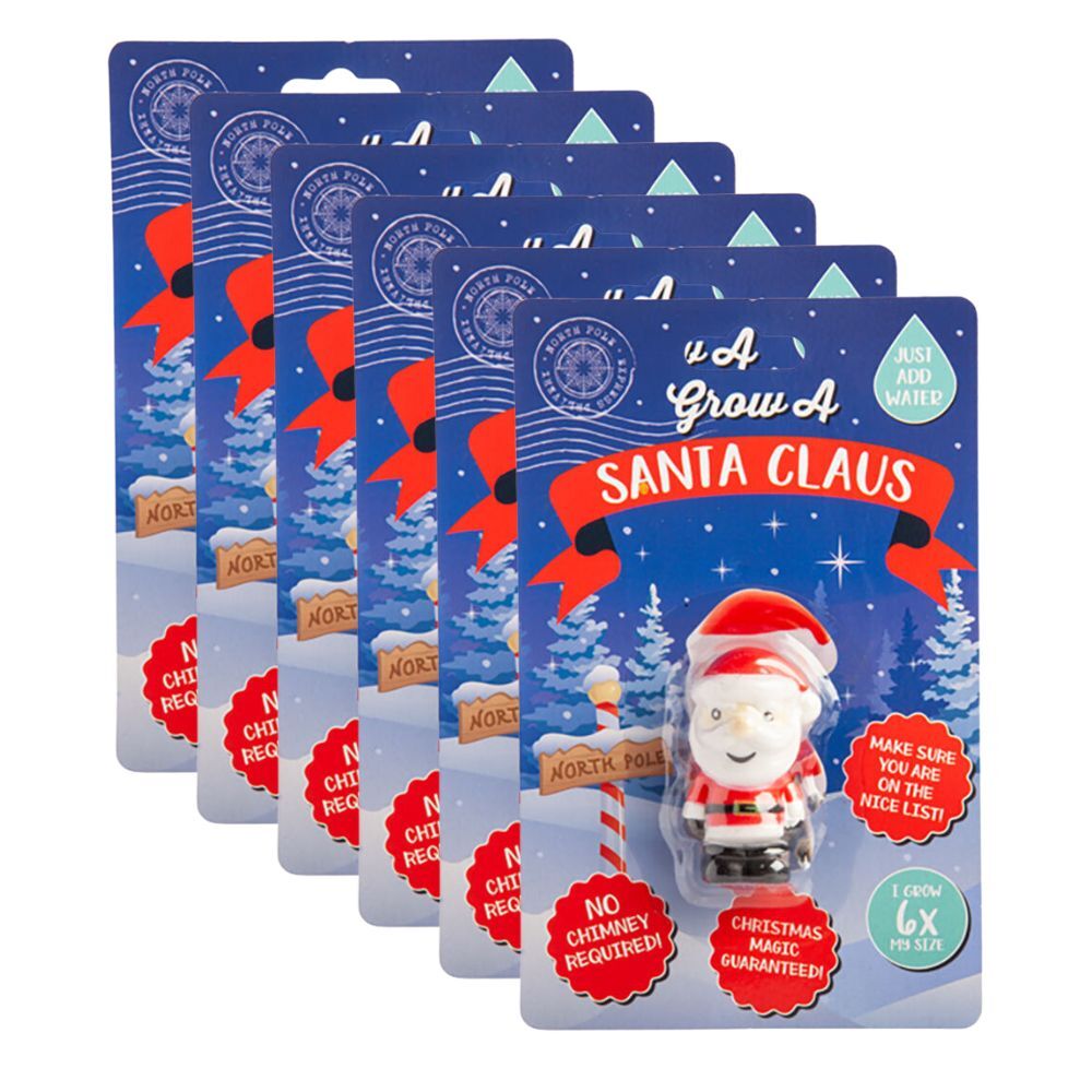 Mdi Grow a Santa Kids/Children Activity Play Interactive/Educational Toy (6 Pack)