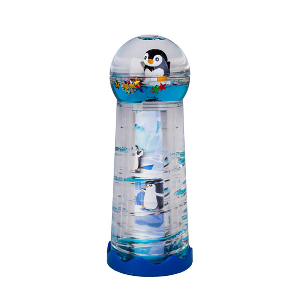 Penguin Island Liquid Timer Kaleidoscope Sensory Desk Toy Display Decor 13cm