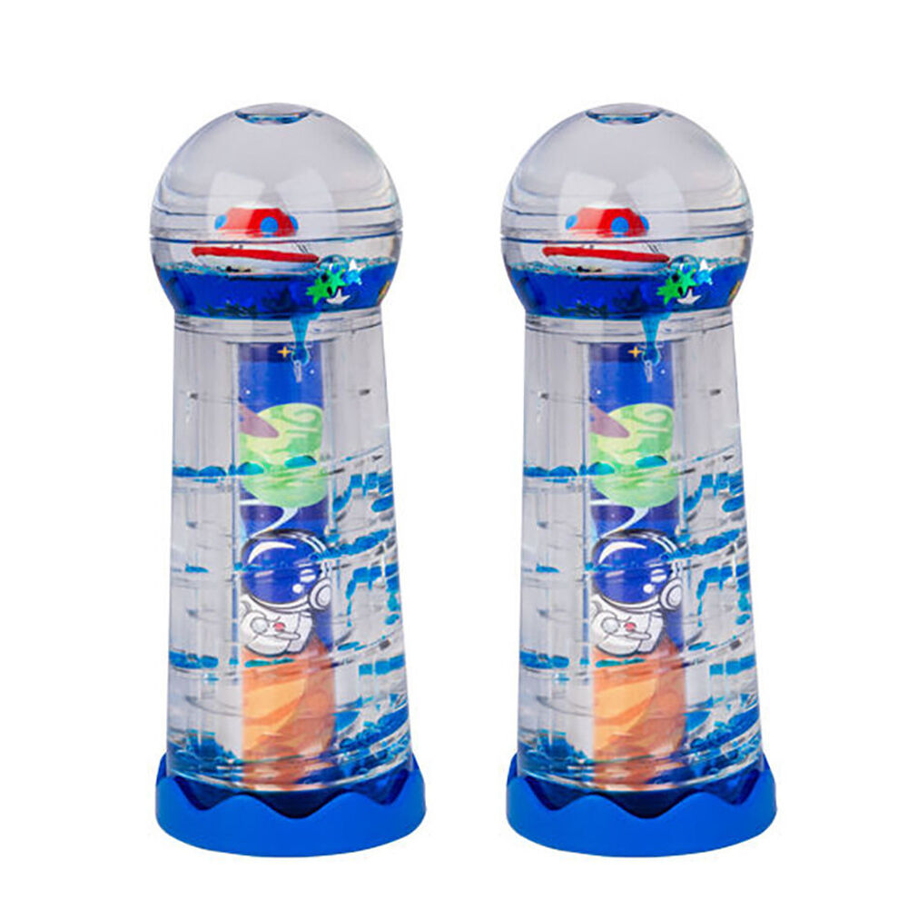 Alien Liquid Timer Kaleidoscope UFO Sensory Novelty Toy 5x13cm (2 Pack)