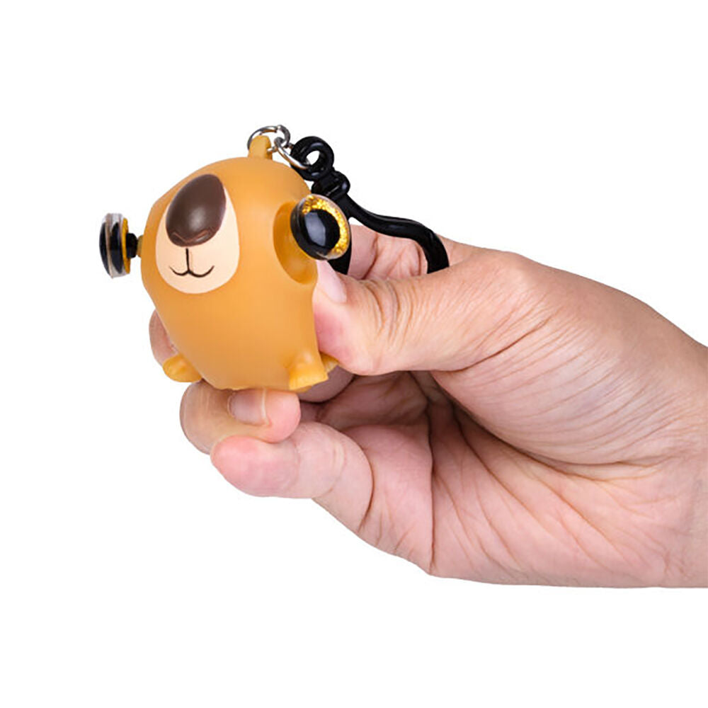 Capybara Eye Poppin Keychain Capybara Squeeze Fidget Toy 4.9x4.2cm Yellow — image 3