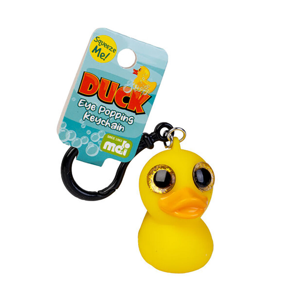 Mdi Eye Popping Keychain Duck Stress Relief Squeeze Toy 4.6x5.4cm Yellow — image 2