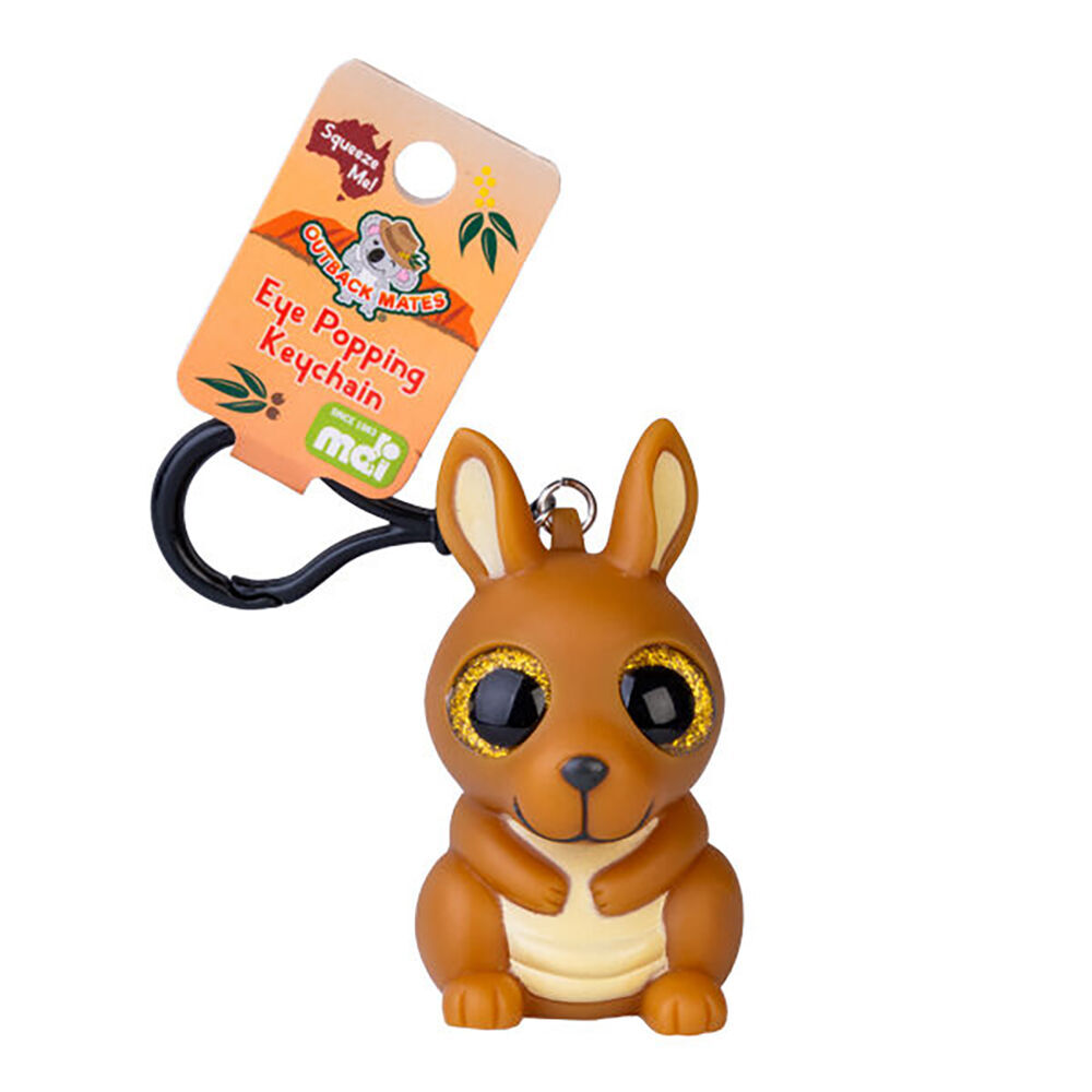 Outback Mates Eye Poppin Keychain Kangaroo Squeeze Fidget Toy 5.7x6cm Brown (6 Pack) — image 3