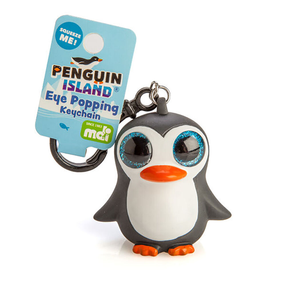 Penguin Island Eye Popping Keychain/Keyring Penguin Squeeze Toy 5.6x5.9cm (6 Pack) — image 3