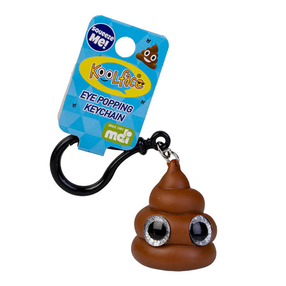 Koolface Eye Popping Keychain/Keyring Poo Squeeze Fidget Toy 3.5x4.2cm Brown — image 2