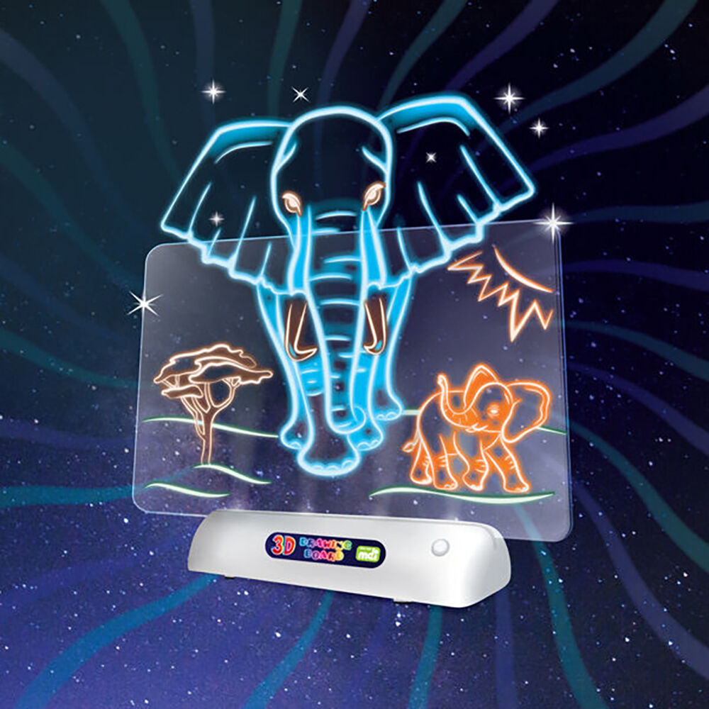 Lil Dreamers Illuminate 3D Drawing Board Art Set Drawing Kit Wild Animals 6+ — image 2