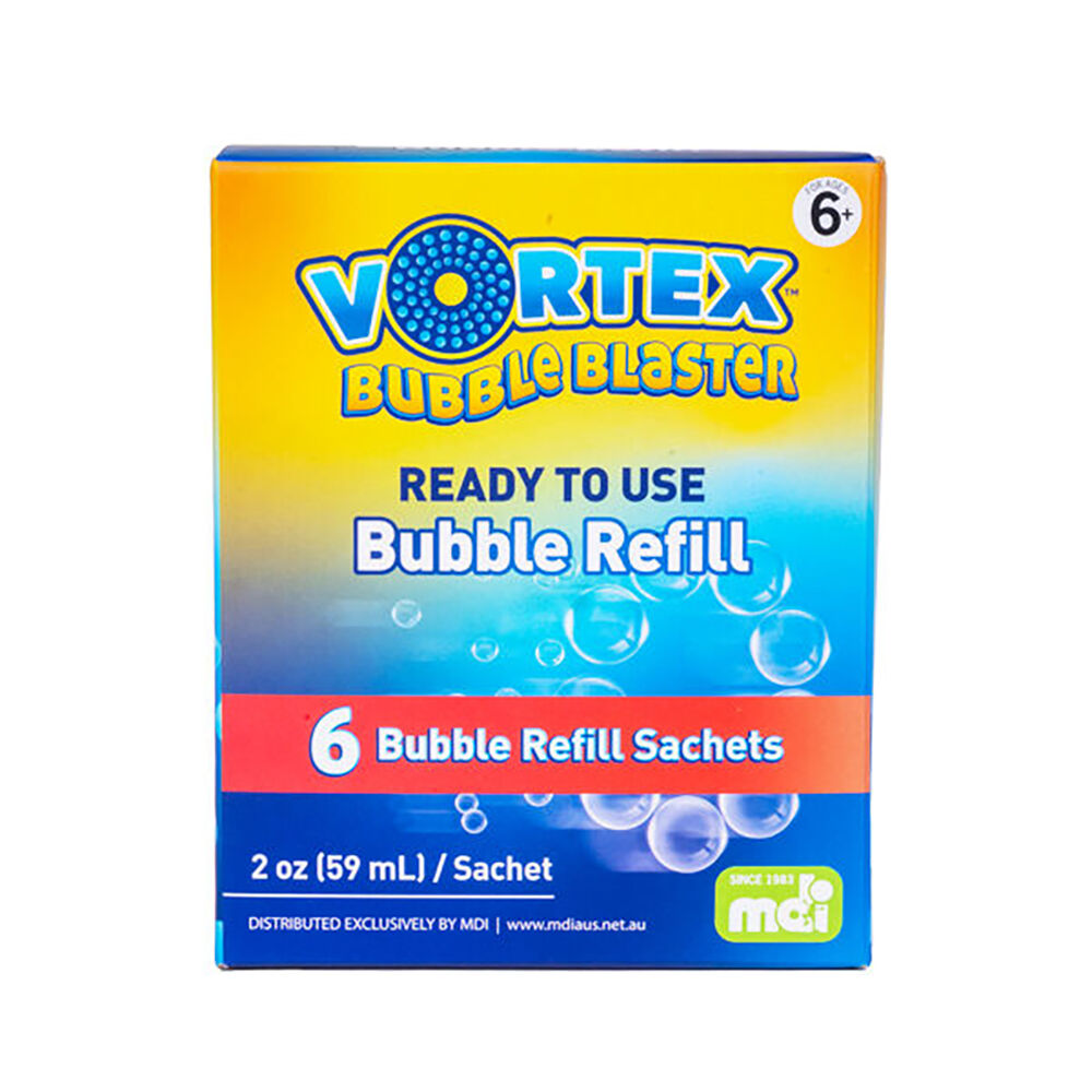 Mdi Outdoor Play Toy Vortex Bubble Refill Sachets Solution Kids 6y+