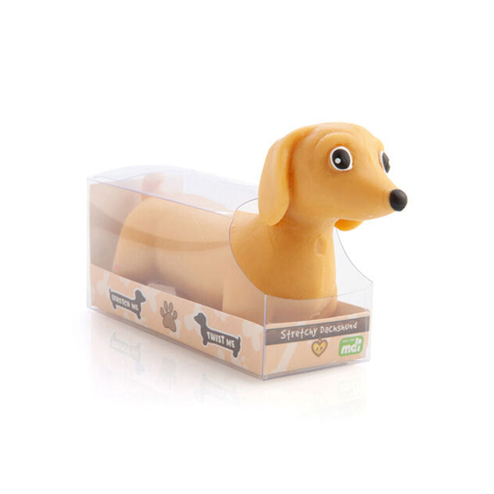 Pullie Pal Stretchy Sandy Textured Kids Toy 12x3.8x7.5cm Dachshund Asstd (6 Pack) — image 2
