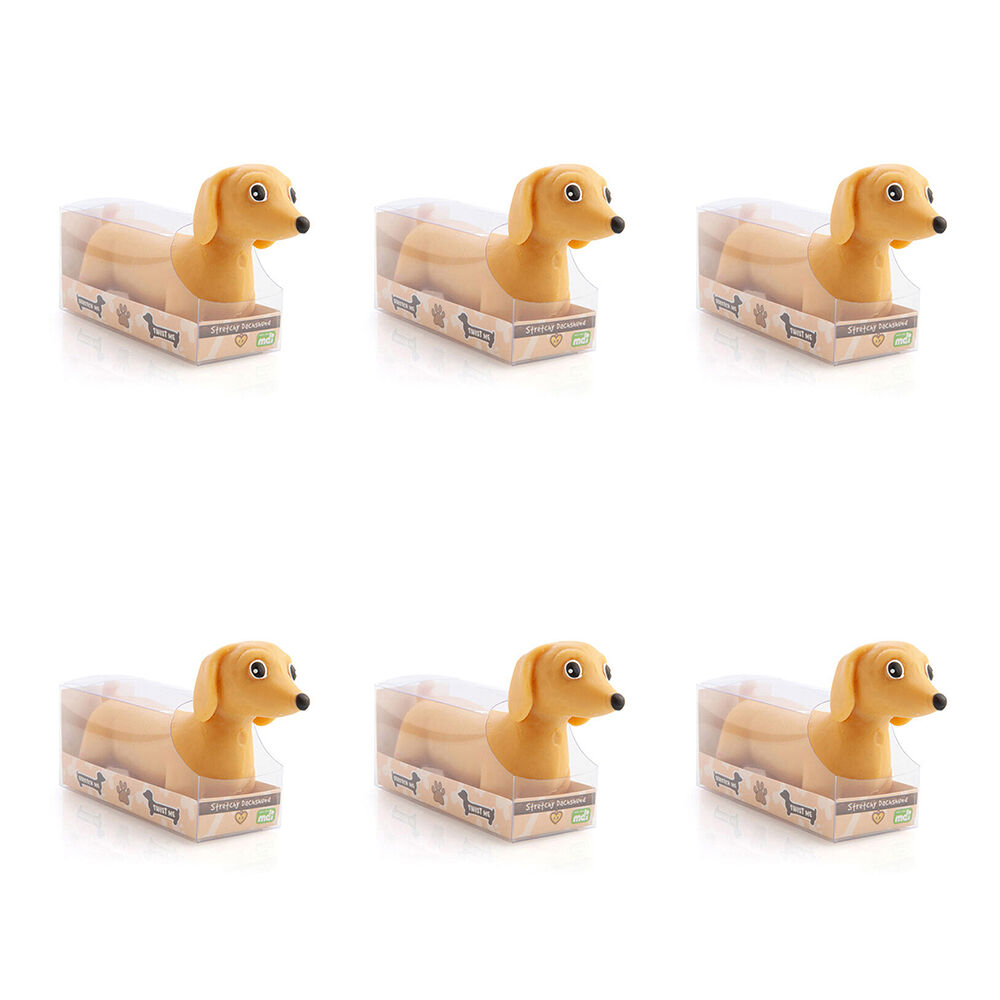 Pullie Pal Stretchy Sandy Textured Kids Toy 12x3.8x7.5cm Dachshund Asstd (6 Pack)