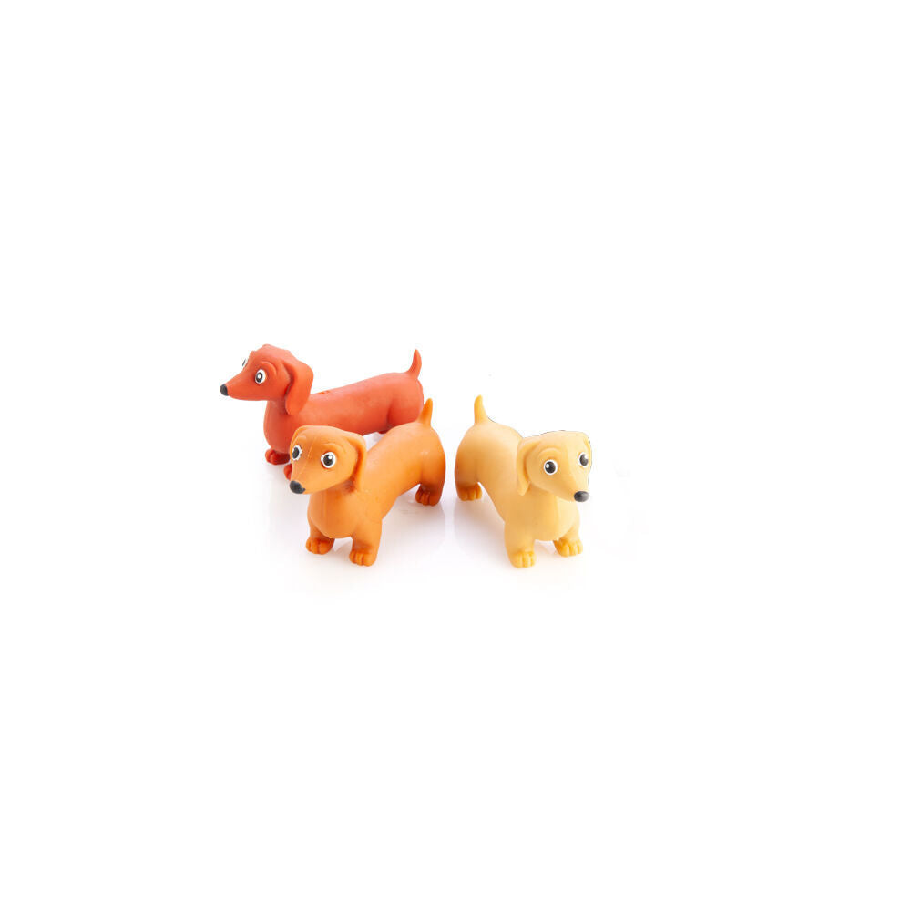 Pullie Pal Stretchy Sandy Textured Kids Toy 12x3.8x7.5cm Dachshund Asstd (6 Pack) — image 3
