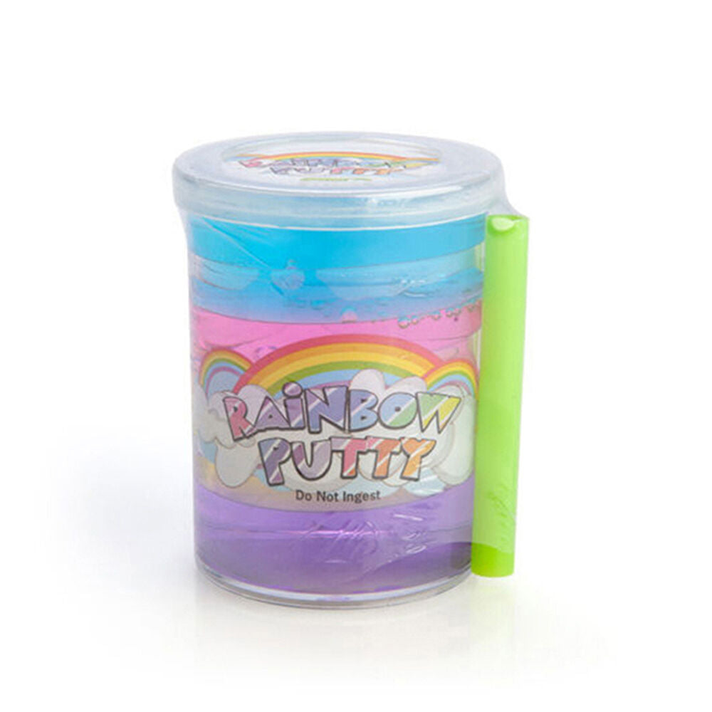 Mdi 5.9x5.9x7.6cm Multi-Colour Rainbow Putty Slime Jar Kids Toy Assorted