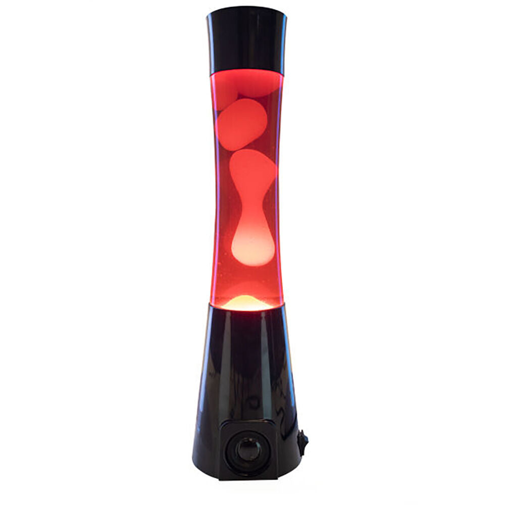 Art + Tech Motion Lamp Speaker LED Light Bluetooth Decor 11.2x40cm Black/Red