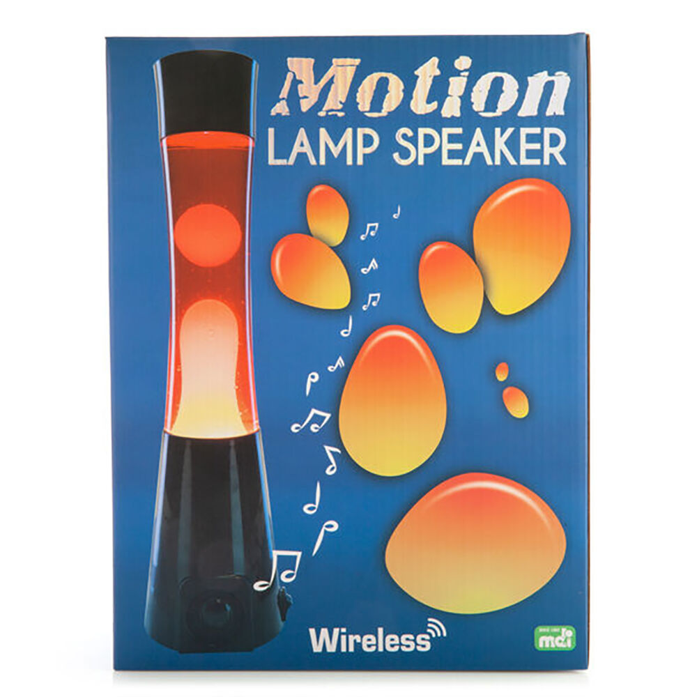 Art + Tech Motion Lamp Speaker LED Light Bluetooth Decor 11.2x40cm Black/Red — image 4