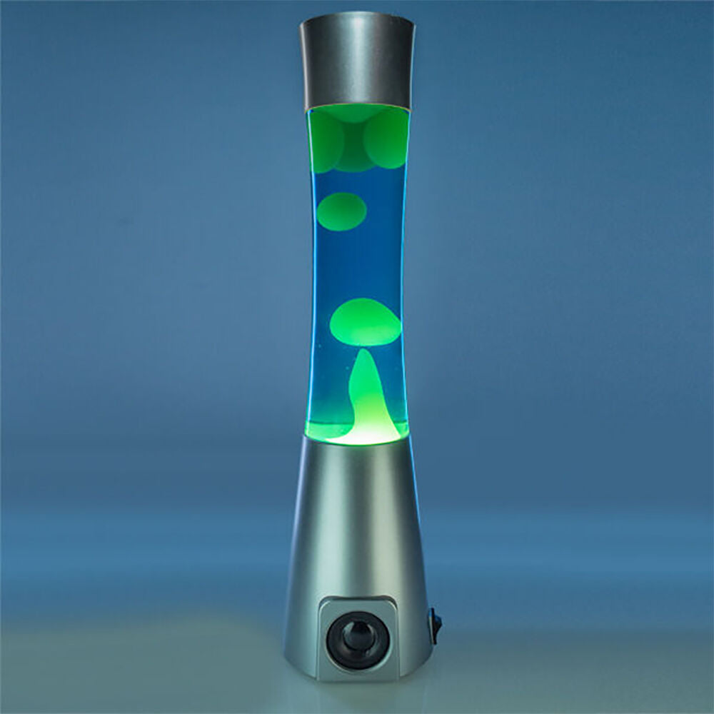 Art + Tech Motion Lava Lamp 40cm Silver/Blue LED Light Bluetooth Speaker — image 2
