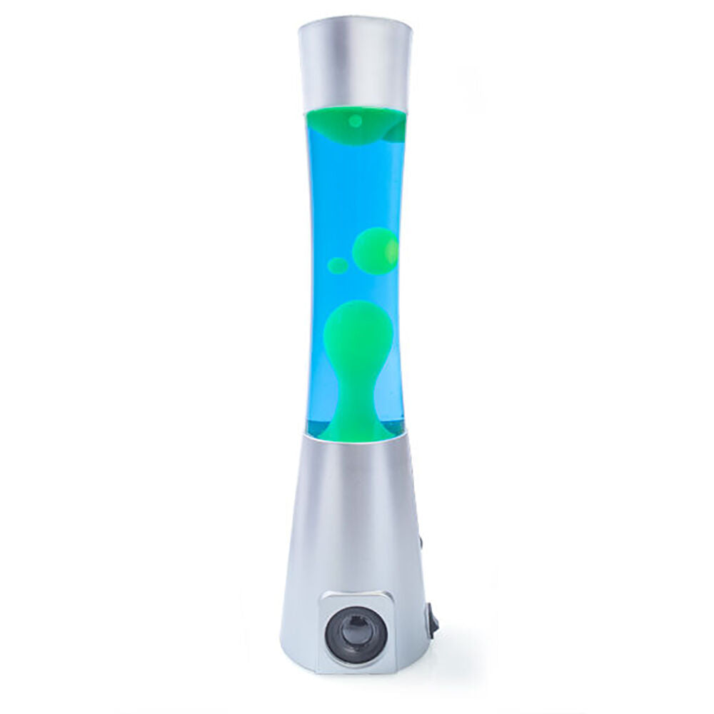 Art + Tech Motion Lava Lamp 40cm Silver/Blue LED Light Bluetooth Speaker — image 3