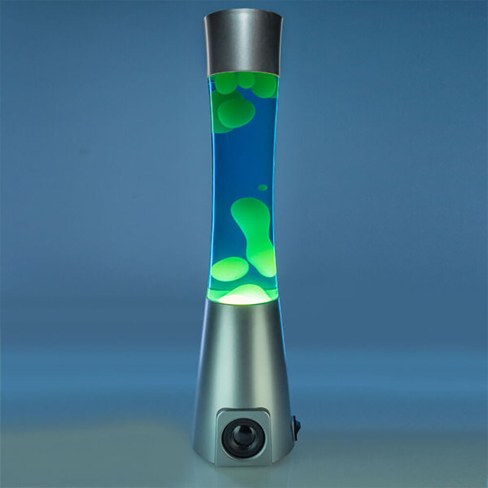 Art + Tech Motion Lava Lamp 40cm Silver/Blue LED Light Bluetooth Speaker — image 4