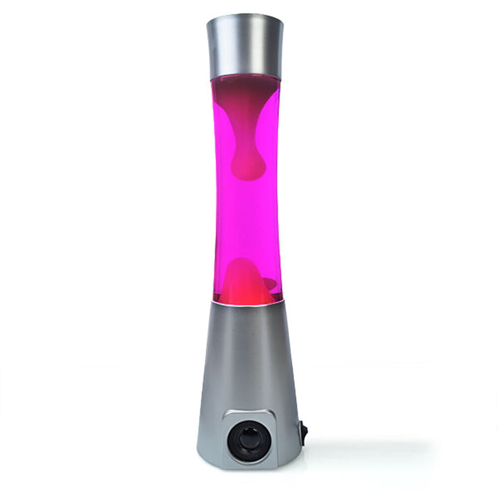 Art + Tech Motion Lava Lamp 40cm Silver/Pink LED Light Bluetooth Speaker — image 3