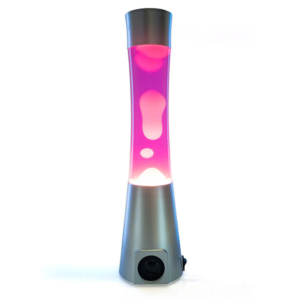 Art + Tech Motion Lava Lamp 40cm Silver/Pink LED Light Bluetooth Speaker — image 4