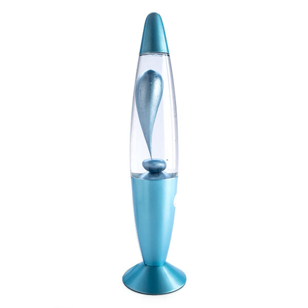 Mdi Metallic Motion Lava Lamp Home Decorative Mood Light Display 41cm — Blue