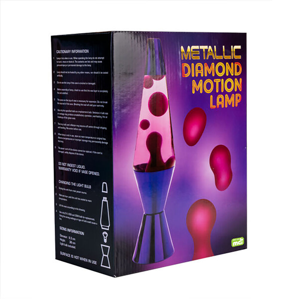 Mdi Metallic Motion Lava Lamp Decorative Mood Light Display 36cm Red/Blue — image 2