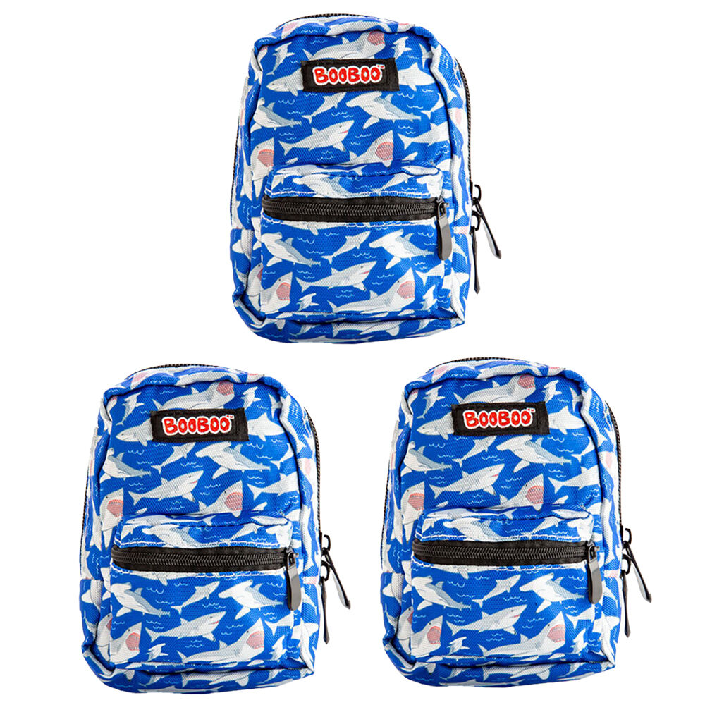 Mdi BooBoo Shark Bay Backpack Minis Shark Mini Bag/Purse 11x13cm Kids 3y+ (3 Pack)