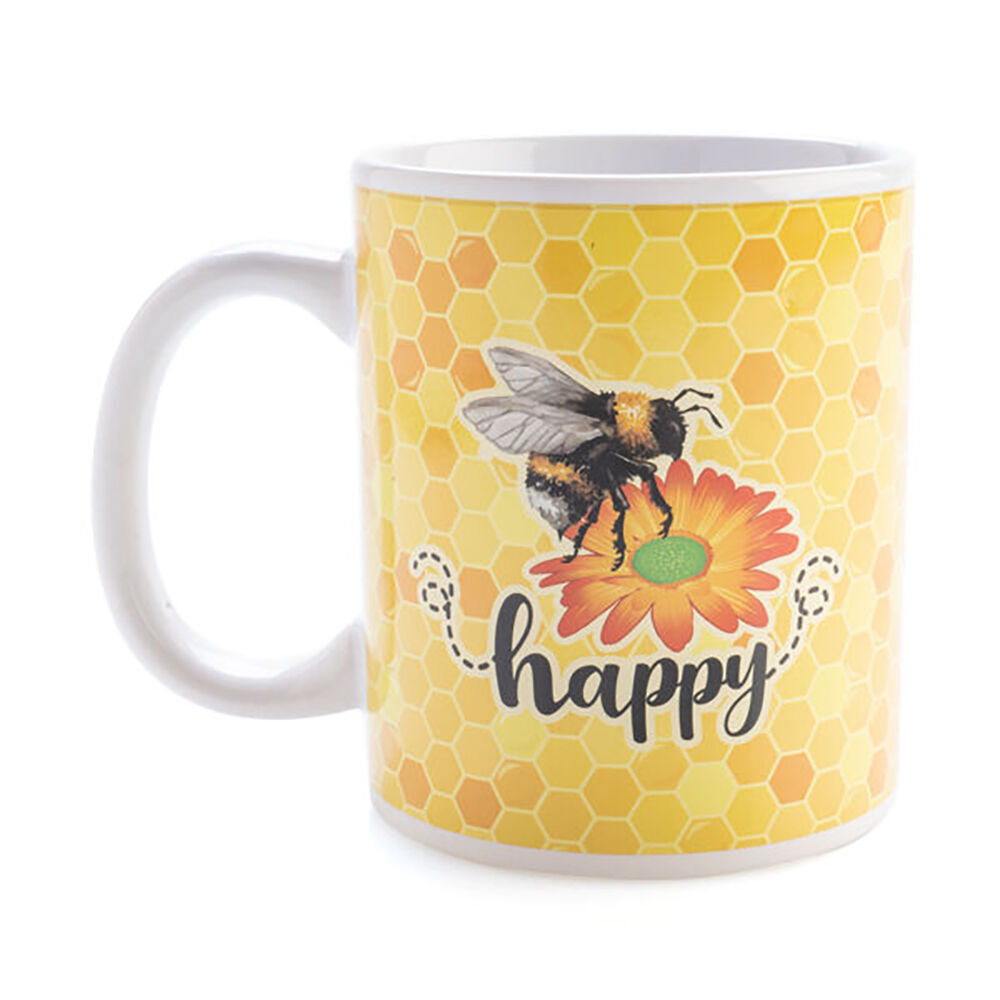 Joybee Ceramic Coffee Mug Drinkware 115x95mm - Bee Happy (6 Pack) — image 3