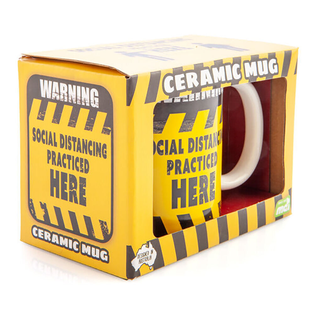 Mdi Ceramic Coffee Mug/Tea Cup Drinkware 115x95mm Social Distance Practice (6 Pack) — image 6