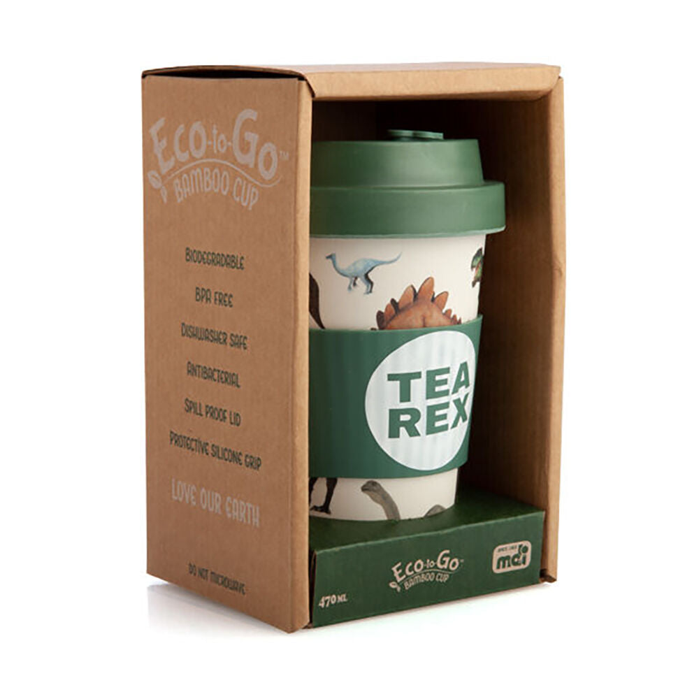 Dino Island Eco-To-Go Bamboo 470ml Travel Coffee Cup/Mug 6.5x14.5cm Dino — image 4