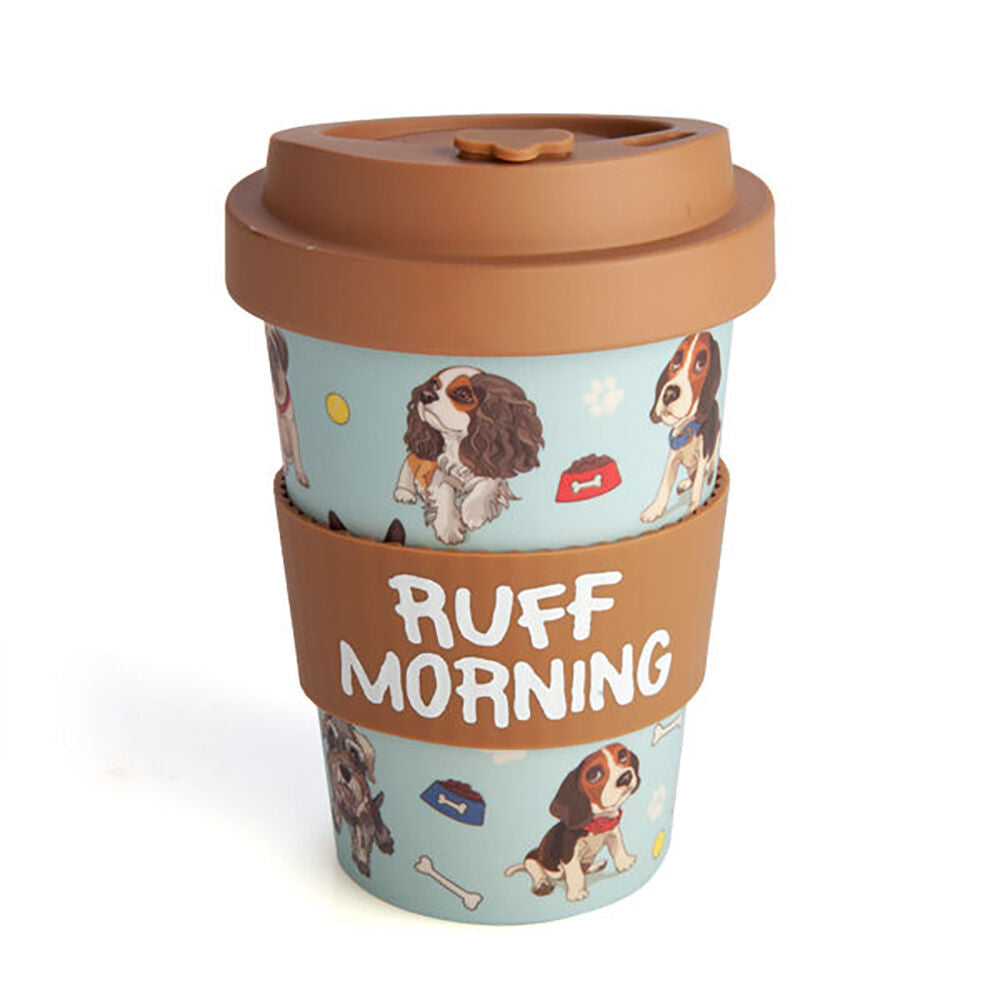 Eco-To-Go Bamboo 470ml Travel Coffee Cup/Tumbler 6.5x14.5cm Dog (2 Pack) — image 2