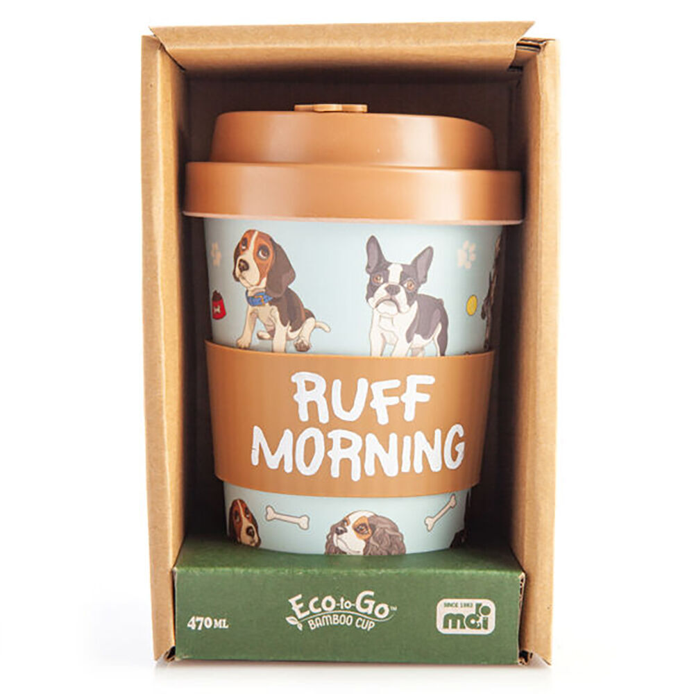 Eco-To-Go Bamboo 470ml Travel Coffee Cup/Tumbler 6.5x14.5cm Dog (2 Pack) — image 4