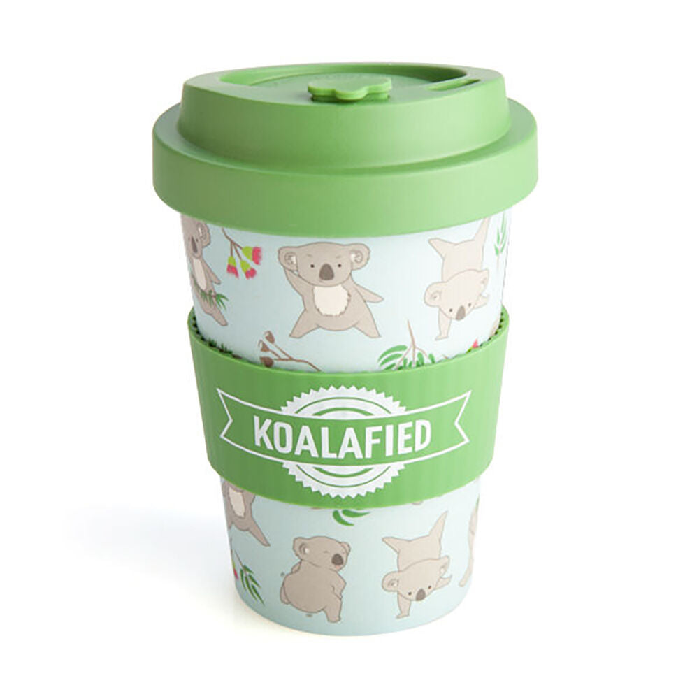 Outback Mates Eco-To-Go Bamboo 470ml Travel Coffee Cup/Mug 6.5x14.5cm Koala