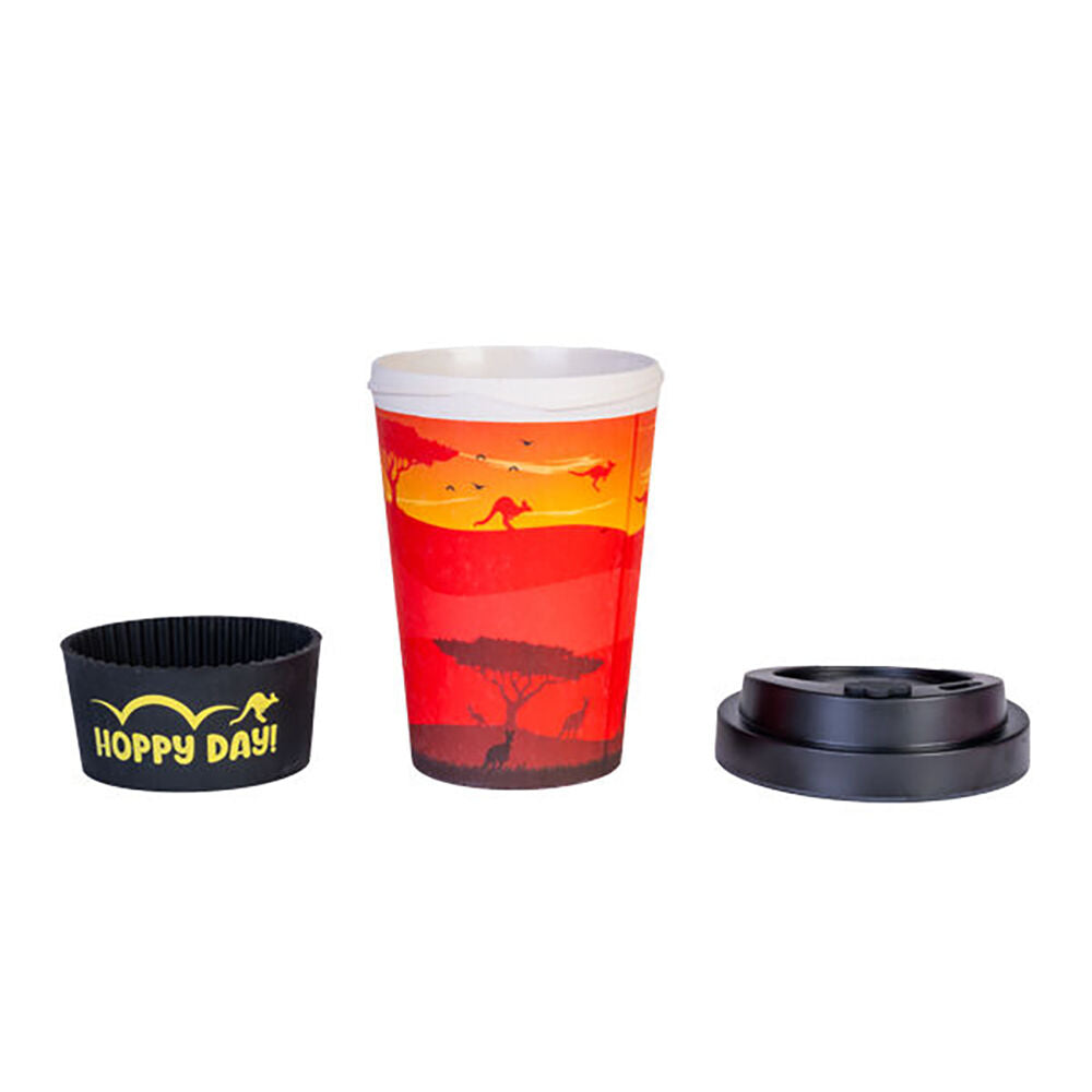 Outback Mates Eco-To-Go Bamboo 470ml Travel Coffee Cup 6.5x14.5cm Kangaroo — image 2
