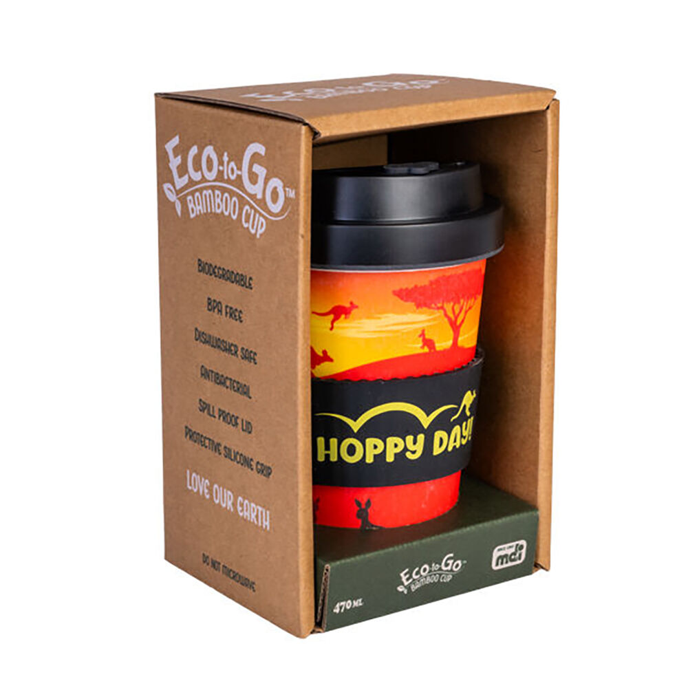 Outback Mates Eco-To-Go Bamboo 470ml Travel Coffee Cup 6.5x14.5cm Kangaroo — image 4
