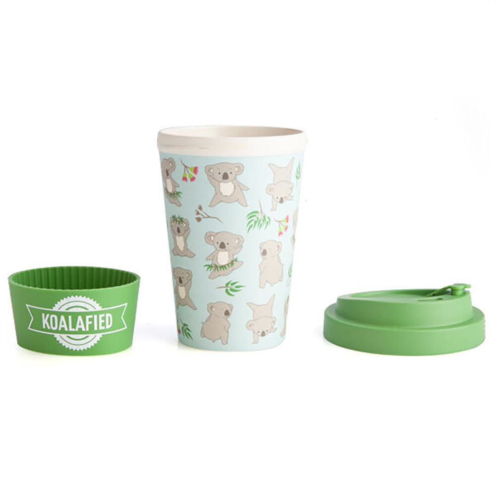 Outback Mates Eco-To-Go Bamboo 470ml Travel Coffee Cup/Mug 6.5x14.5cm Koala — image 2