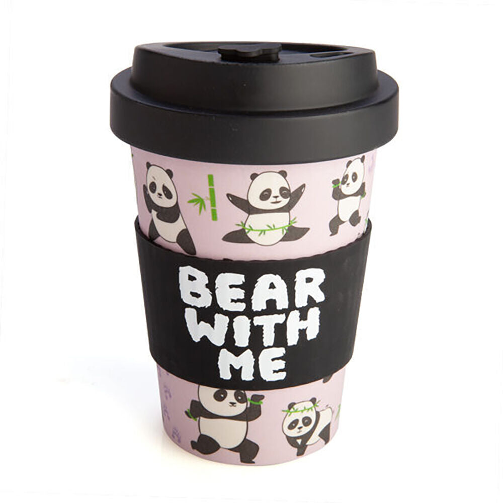 Panda Kingdom Eco-To-Go Bamboo 470ml Travel Coffee Cup/Mug 6.5x14.5cm Panda (2 Pack) — image 2