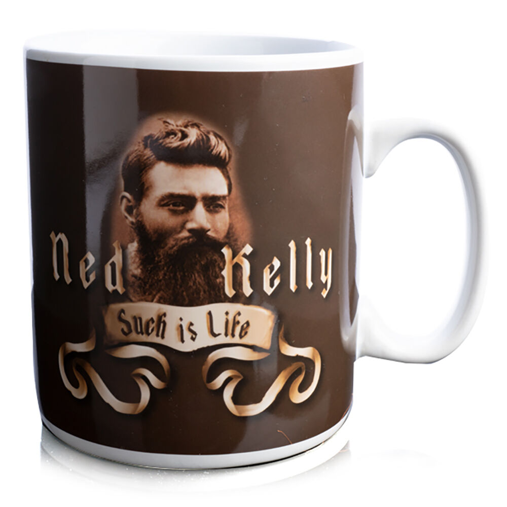 Outback Mates Giant Mug Featuring Bushranger Ned Coffee Mug Classic Brown
