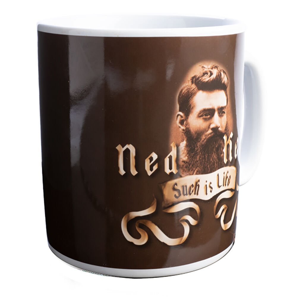 Outback Mates Giant Mug Featuring Bushranger Ned Coffee Mug Classic Brown — image 3