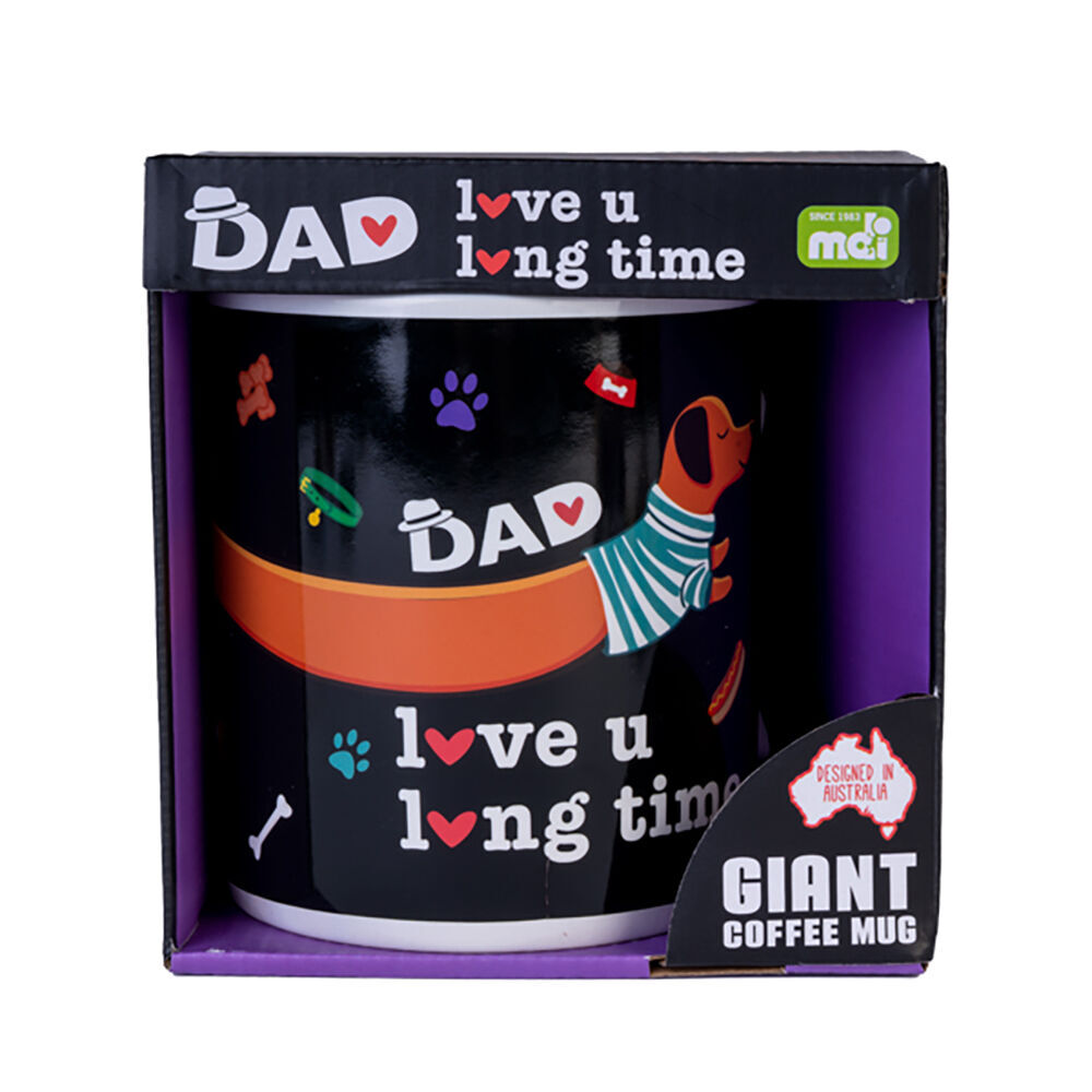 Mdi Giant Mug Dachshund Dad Home/Kitchen Drinkware Coffee/Tea Mug Black (2 Pack) — image 4