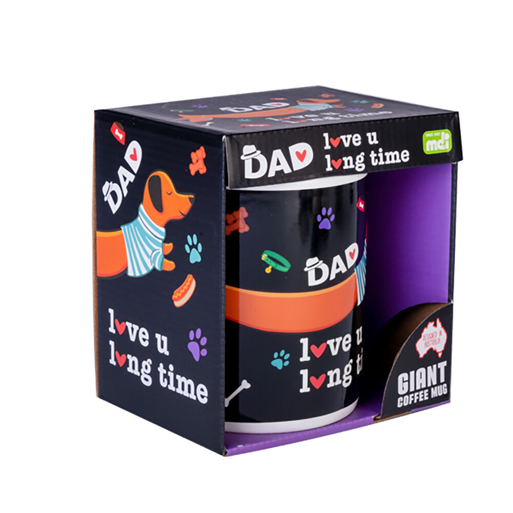 Mdi Giant Mug Dachshund Dad Home/Kitchen Drinkware Coffee/Tea Mug Black (2 Pack) — image 5