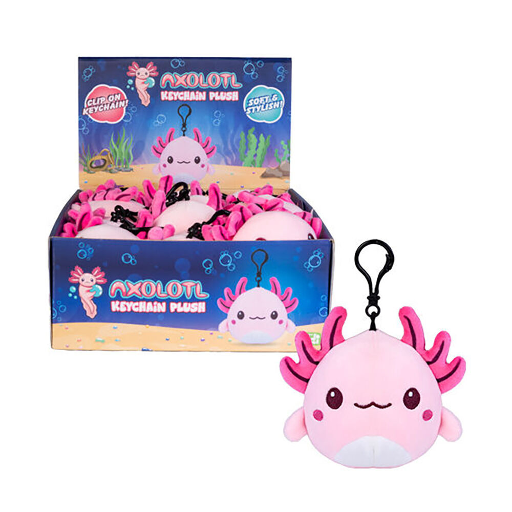 Axolotl Keychain Plush Cute Animal Soft Stuffed Toy Kids Bag Accessory 10cm (4 Pack) — image 6