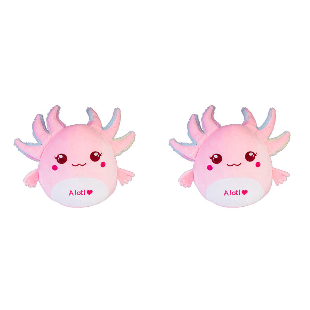 Smooshos Pal Squishy Super Soft Velour Plushie Kids Toy 22x16x22cm Axolotl (2 Pack)