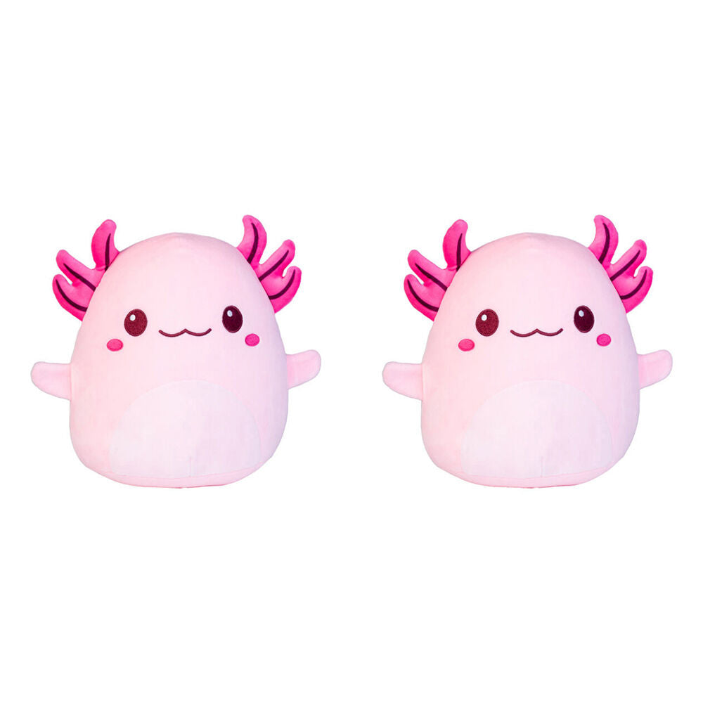 Smooshos Pal Squishy Super Soft Velour Plushie Kids Toy 22x16x22cm Axolotl (2 Pack)