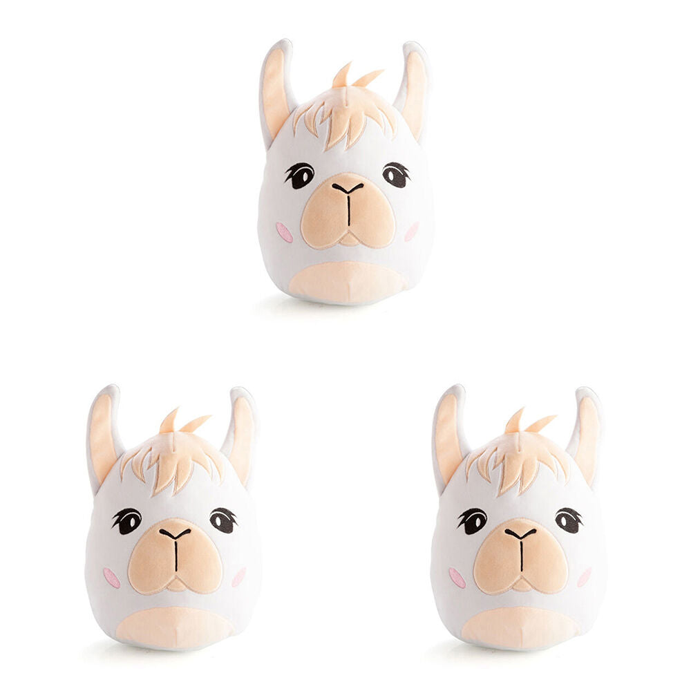 Smooshos Pal Squishy Super Soft Velour Plushie Kids Toy 22x16x22cm Alpaca (3 Pack)
